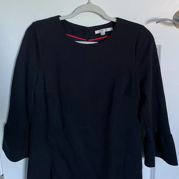 Boden Lavinia Ponte Knit Dress Black Bell Sleeves - 29266 - Picture 3 of 15